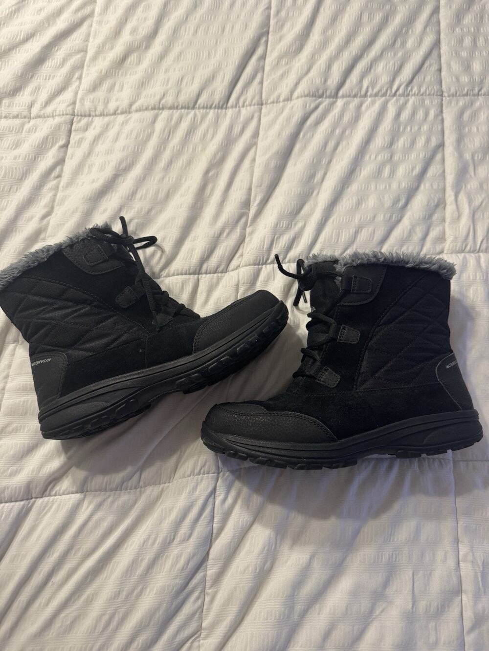Columbia Women's Ice Maiden Shorty Winter Boots Black Waterproof Techlite Snow
